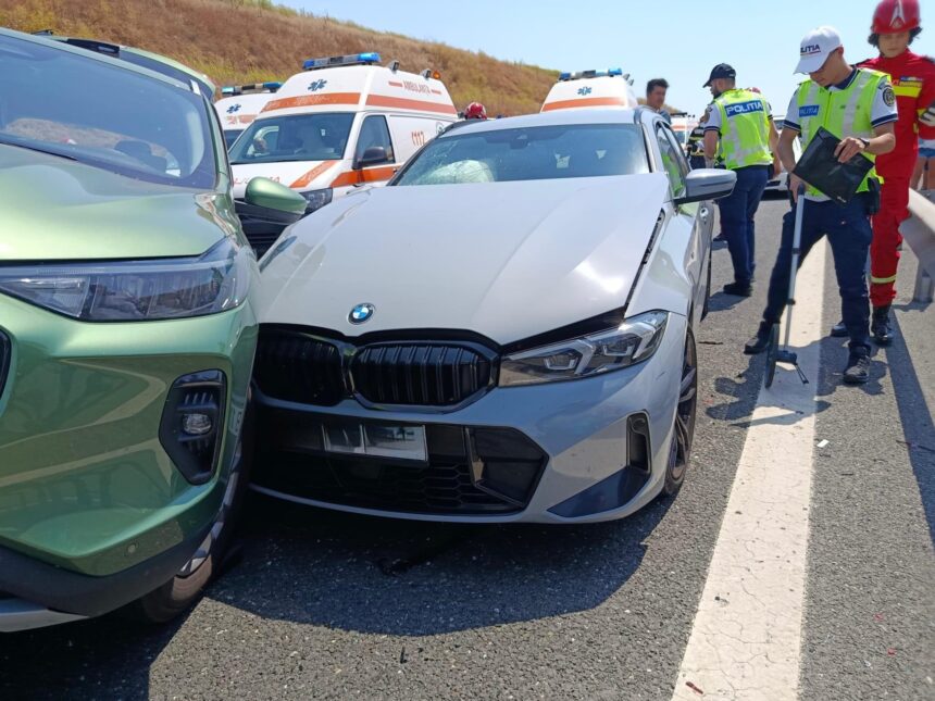 circulatie oprita pe autostrada a2 dupa ce 5 masini s au ciocnit 6a76d36b97faa
