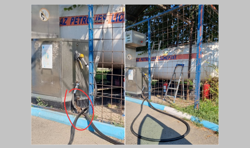 foto sesizare un racord improvizat la statia gpl de langa liceul ioan cotovu din harsova seamana panica in randul cetatenilor 6a7573dd3e78f