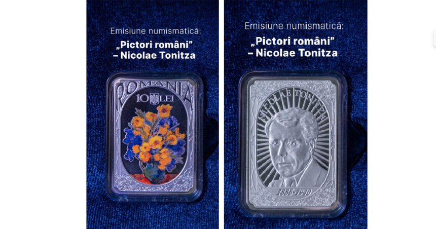 moneda spectaculoasa din argint dedicata pictorului nicolae tonitza este prima moneda dreptunghiulara colorata lansata de bnr 6a88870299c55