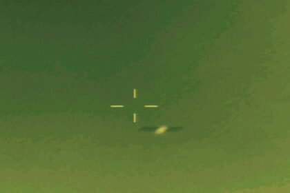 nato publica imagini de la doborarea dronei in judetul galati vazuta prin sistemul de ochire al f 18 6a8190c7d3446