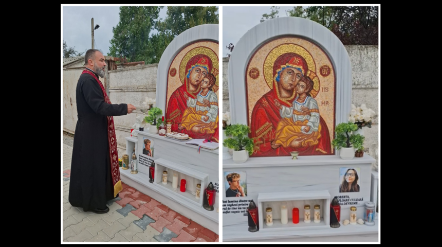 slujba de pomenire la 2 mai pentru sebi si roberta la trei ani dupa ce au fost ucisi in accident imagini cutremuratoare publicate de valentin olariu tatal baiatului 6a856cb593860