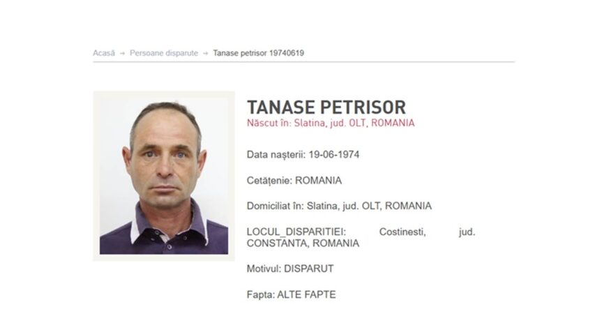un barbat din olt disparut in costinesti iata ce spune politia romana 6a79616c7ac0c