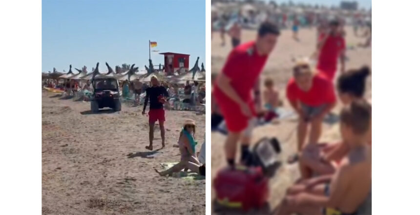video alerta maxima pe plaja din eforie nord mama si fiu trasi de curenti in larg salvati in ultimul moment 6a845dc46ad42
