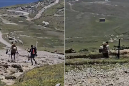 video cu trotinetele pe munte doi turisti au fost surprinsi urcand pe platoul bucegi cu vehiculele pe doua roti 6a734d92d9b32
