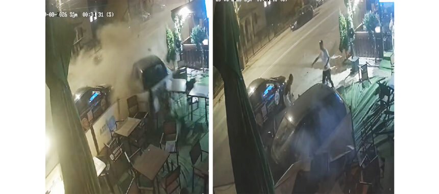 video cursa nebuna cu politia pe urme un sofer beat si fara permis a proiectat o masina intr o terasa 6a929f17b4597
