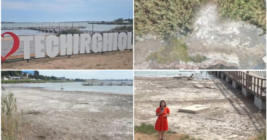 video lacul techirghiol se evapora imagini cu peisajul dezolant dupa ce apele s au retras zeci de metri mirosul e deranjant 6a927dc572cad