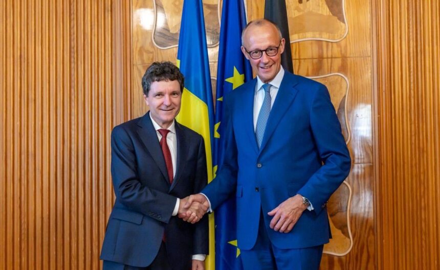 nicusor dan s a intalnit cu cancelarul friedrich merz viitoarea repartizare a fondurilor ue printre subiectele discutate 6aa6f5a3741bb