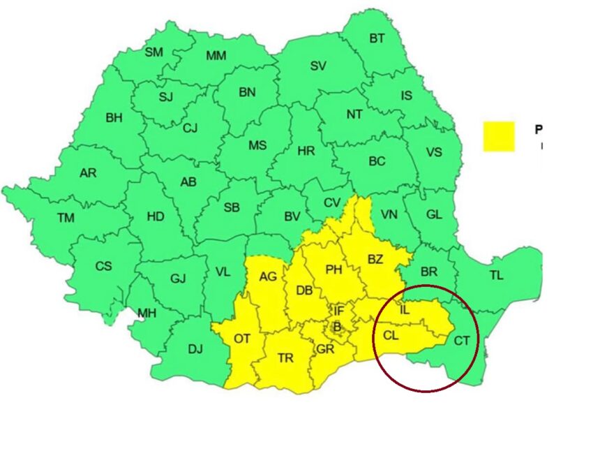 cod galben de ploi alerta meteo la granita judetului constanta 6acc815859e7a