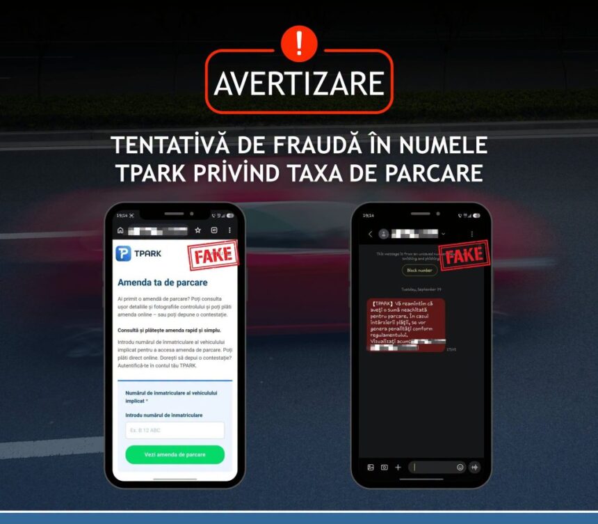 dnsc avertizeaza asupra unor sms uri frauduloase privind anumite sume neachitate pentru parcare 6ac250c1d9900