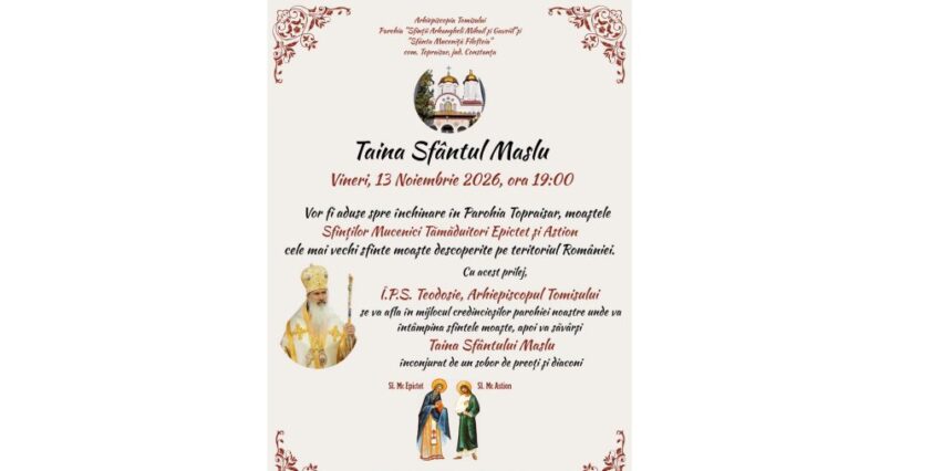 eveniment unic in viata parohiei topraisar cele mai vechi moaste din romania aduse spre inchinare 6ac7771cc1c54