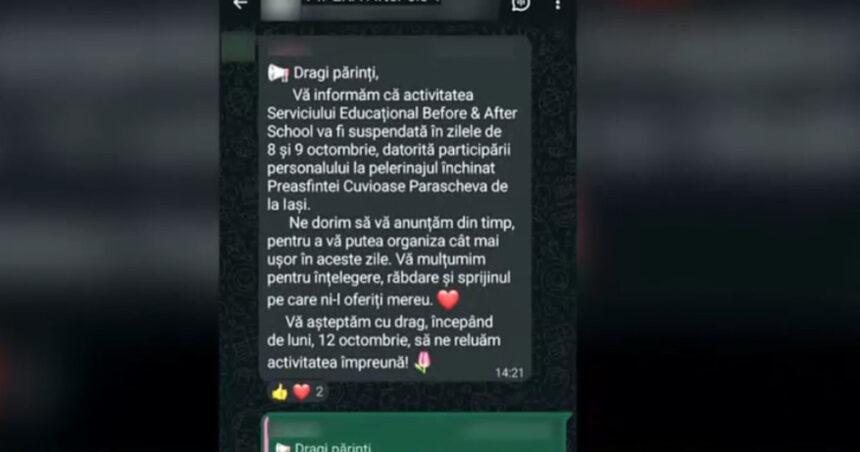 video after school inchis pentru ca profesorii pleaca in pelerinajul de sf parascheva mesajul a starnit furie o atitudine de dispret 6abf509a35a1f