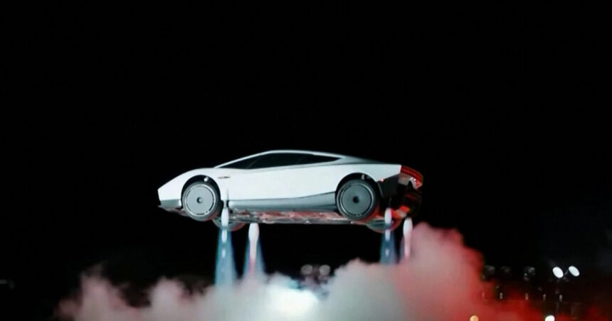 video elon musk a dezvaluit prima masina zburatoare din lume la un eveniment tesla 6ad239bd8ec54